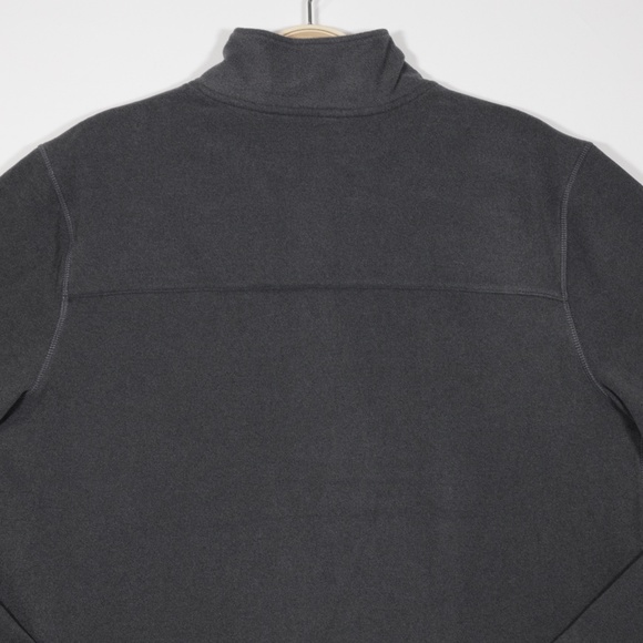 American Threads Men's Mock Neck Long Sleeve Fleece‎ Sweatshirt Dark Gray Size S - Picture 5 of 9